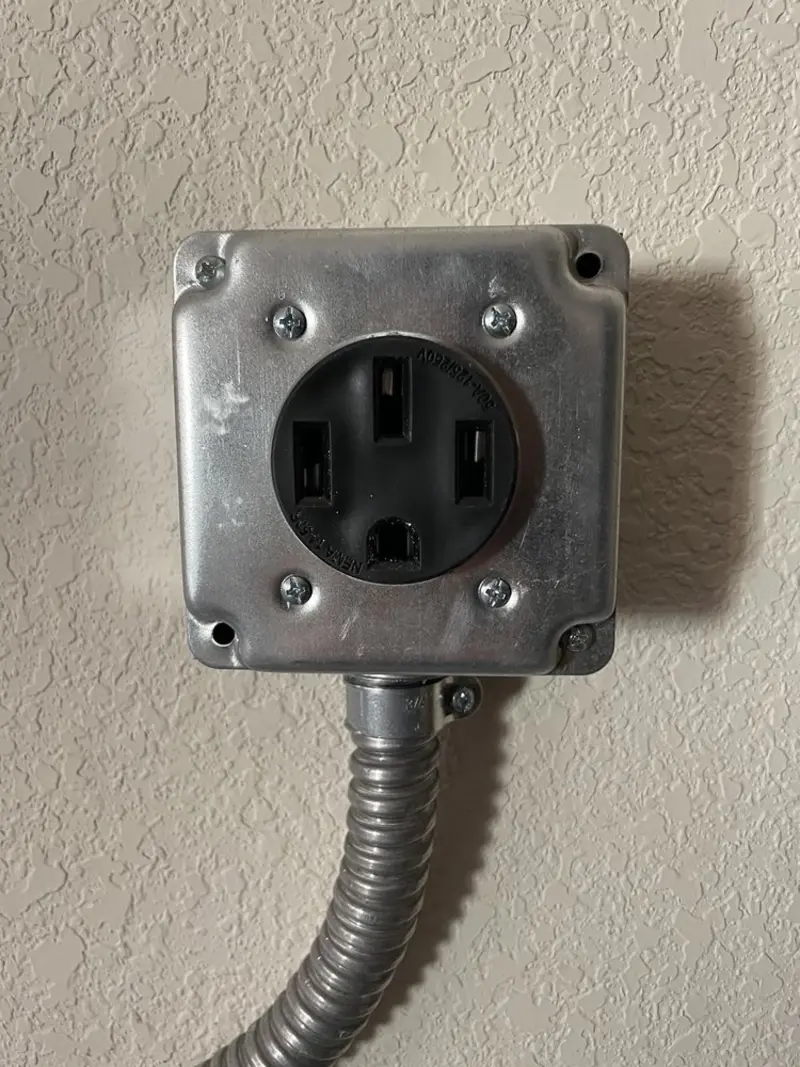 NEMA 14-50 outlet installed for Smart Home Electrical in Coolidge